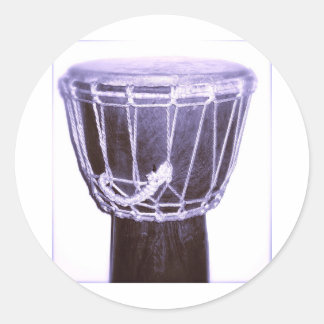 Pegatina Redonda Djembe Music Gifts