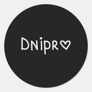 Pegatina Redonda Dnipro Ucrania
