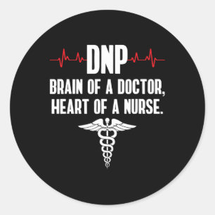 Pegatina Redonda Dnp Médica De La Práctica De La Enfermería Enferme