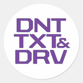 Pegatina Redonda DNT TXT y DRV