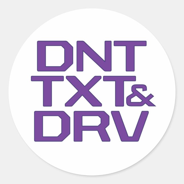 Pegatina Redonda DNT TXT y DRV (Anverso)