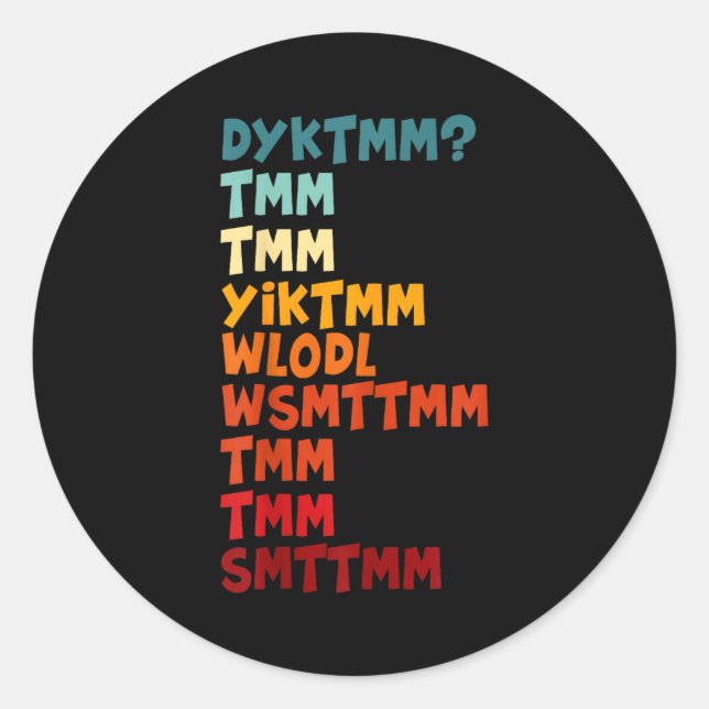 Pegatina Redonda Do You Know The Muffin Man Dyktmm Nostalgia Funny  (Anverso)