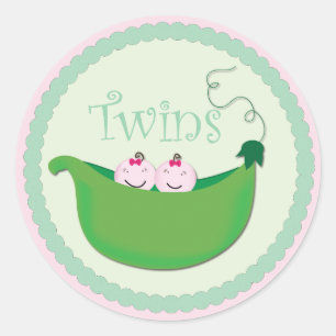 Pegatina Redonda Doble Chica de pastelitos Toppers & Pegatinas