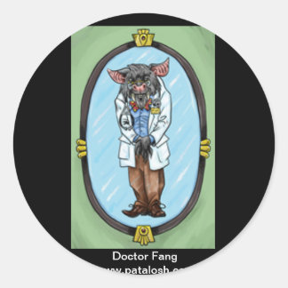 Pegatina Redonda Doctor Fang