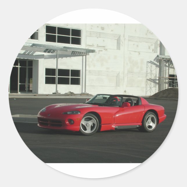 Pegatina Redonda Dodge Viper RT/10 (Anverso)