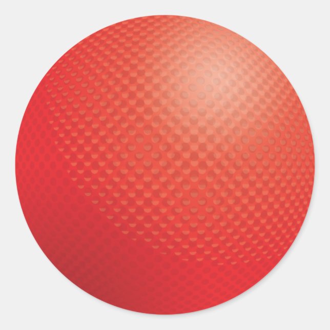 Pegatina Redonda Dodgeball Rojo (Anverso)