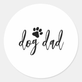 Pegatina Redonda Dog dad