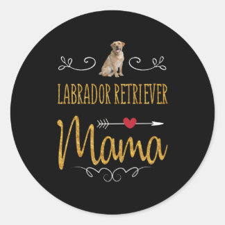 Pegatina Redonda Dog Lover | Labrador Retriever Mama