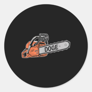 Pegatina Redonda Doge Chainsaw D.o.g.e Saw