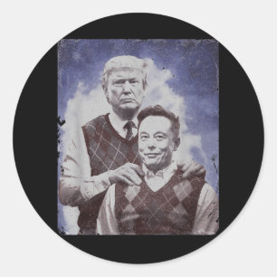 Pegatina Redonda Doge T Shirt Brothers Divertida Parodia De Camisa 