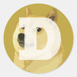Pegatina Redonda Dogecoin DOGE