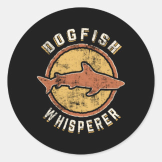 Pegatina Redonda Dogfish Whisperer Animal Love