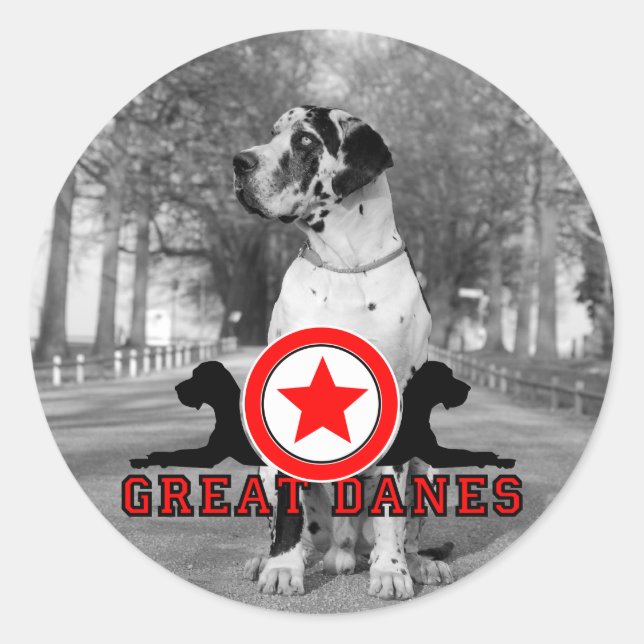 Pegatina Redonda Doggenaufkleber (Anverso)