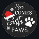 Pegatina Redonda Doggy Christmas Present, pooch, Personalizado Dog<br><div class="desc">diseñado por The Arty Apples Limited</div>