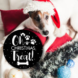 Pegatina Redonda Doggy Christmas Present, pooch, Personalizado Dog<br><div class="desc">diseñado por The Arty Apples Limited</div>