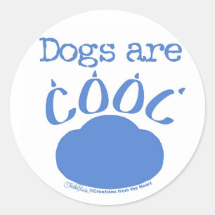 Pegatina Redonda DOGS son Guay Paw Print