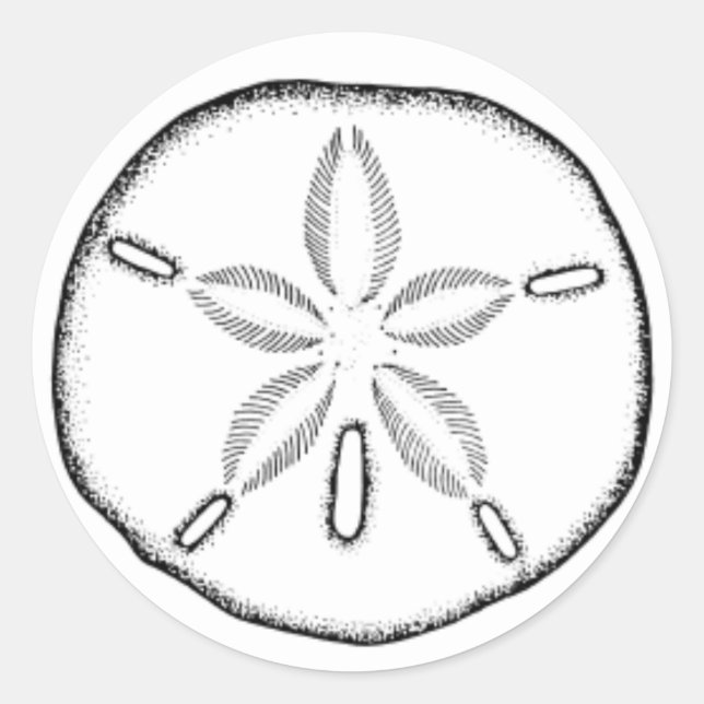 Pegatina Redonda dólar de arena (Anverso)