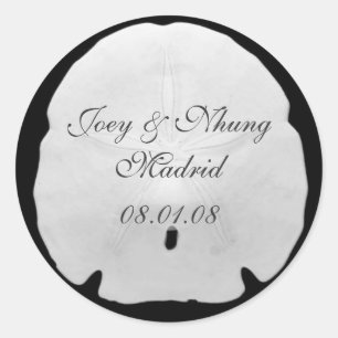 Pegatina Redonda Dólar de arena