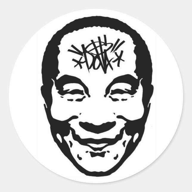 Pegatina Redonda Dolla Lama (Anverso)