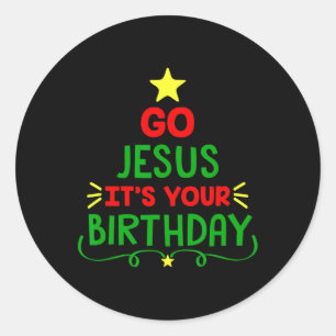 Pegatina Redonda Dolorosos Vayan Jesús Sus Navidades De Cumpleaños 
