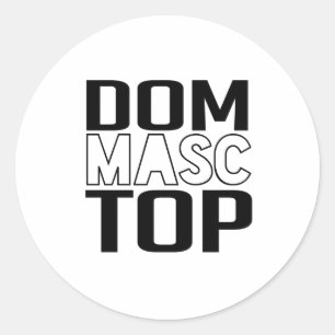 Pegatina Redonda Dom Masc Sup