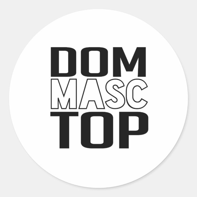 Pegatina Redonda Dom Masc Sup (Anverso)