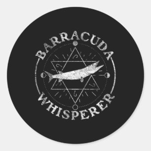 Pegatina Redonda Domador de Baracudas - Barracuda