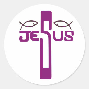 Pegatina Redonda Domingo de Resurrección de Jesús