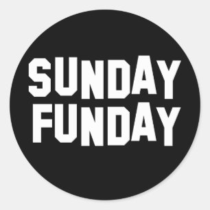 Pegatina Redonda Domingo Funday