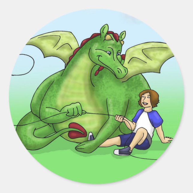 Pegatina Redonda Dominic y Jason (Anverso)