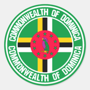 Pegatina Redonda Dominica Round Emblem