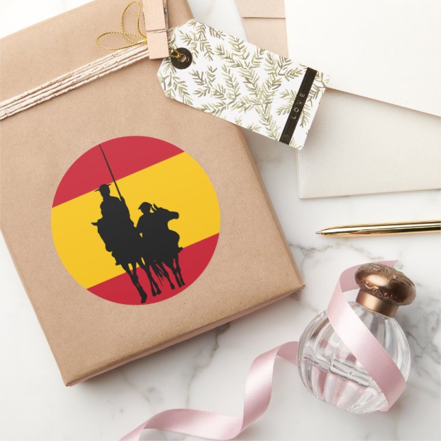 Pegatina Redonda Don Quixote 2 (Regalar)