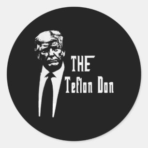 Pegatina Redonda Don Trump gracioso