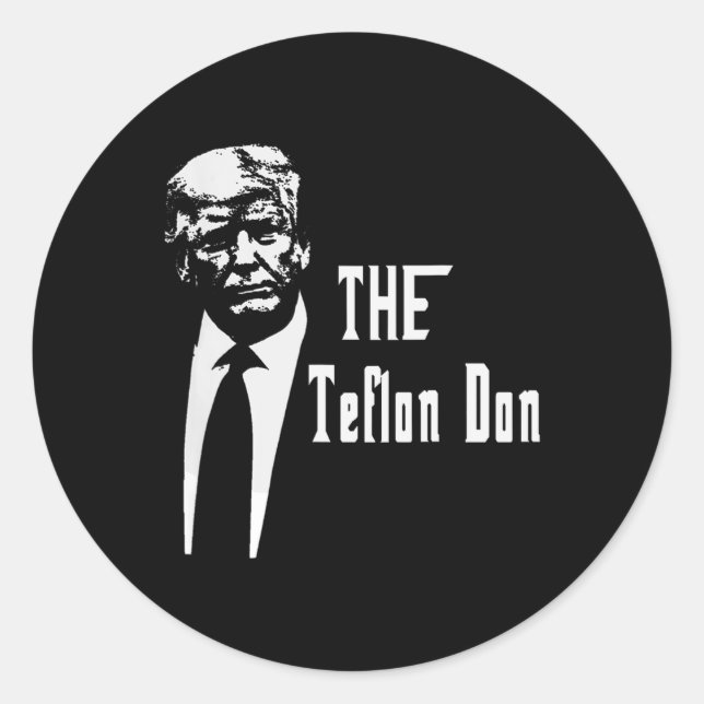 Pegatina Redonda Don Trump gracioso (Anverso)