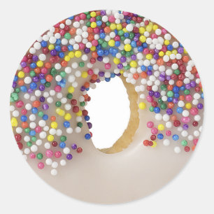 Pegatina Redonda dona con sprinkles
