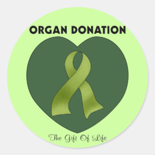 Pegatina Redonda Donación de órganos: El regalo de la vida