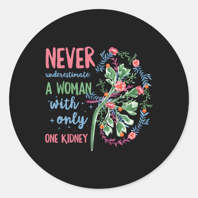 Pegatina Redonda Donación de órganos para tu donante de dinero (Anverso)