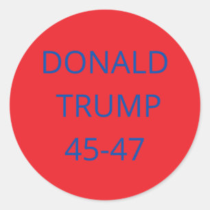 Pegatina Redonda Donald Trump