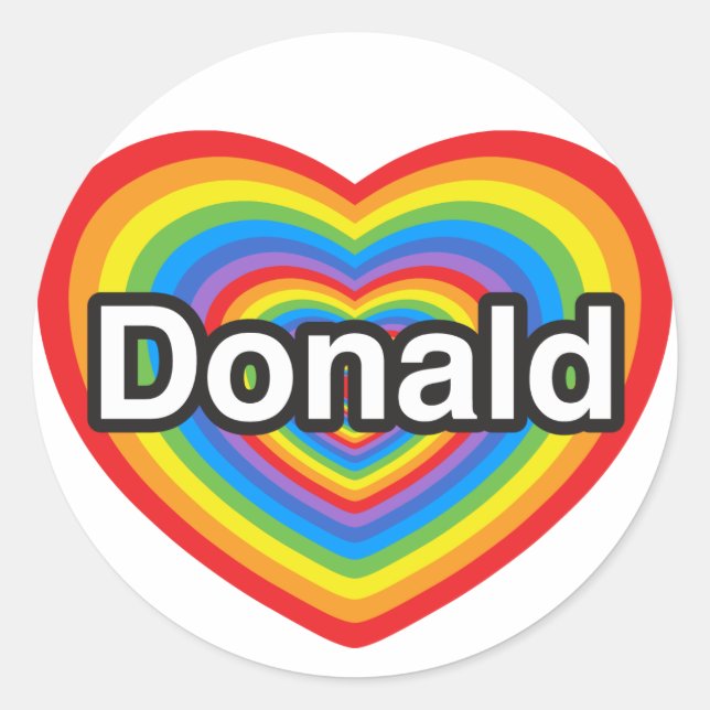 Pegatina Redonda Donald Trump (Anverso)