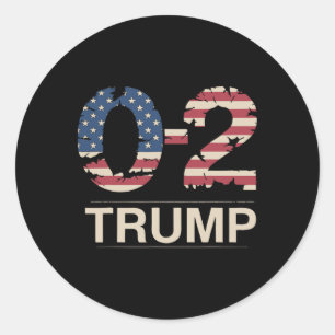 Pegatina Redonda Donald Trump 0-2 Lucha Lucha Lucha Bandera de EE. 