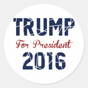 Pegatina Redonda Donald Trump 2016