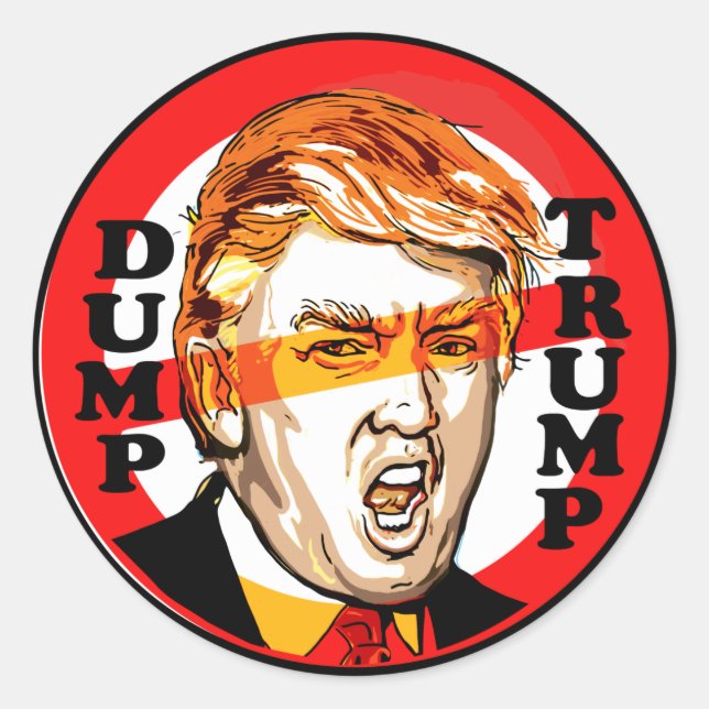 Pegatina Redonda Donald Trump 2016 (Anverso)