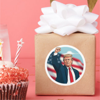 Pegatina Redonda Donald Trump 2024