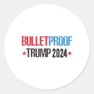 Pegatina Redonda Donald Trump 2024, Dios bendiga la cumbre del pres