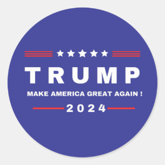 Pegatina Redonda Donald Trump 2024 vuelve a hacer retroceder a Esta