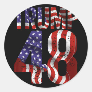 Pegatina Redonda Donald Trump 2028 Trump 45 47