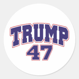 Pegatina Redonda Donald Trump 47