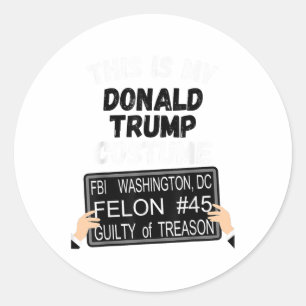Pegatina Redonda Donald Trump: Convicto de prisión contra Trump
