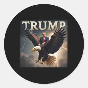 Pegatina Redonda Donald Trump Eagle Presidente Estados Unidos