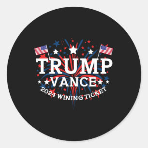 Pegatina Redonda Donald Trump ganó la investidura electoral de 2024